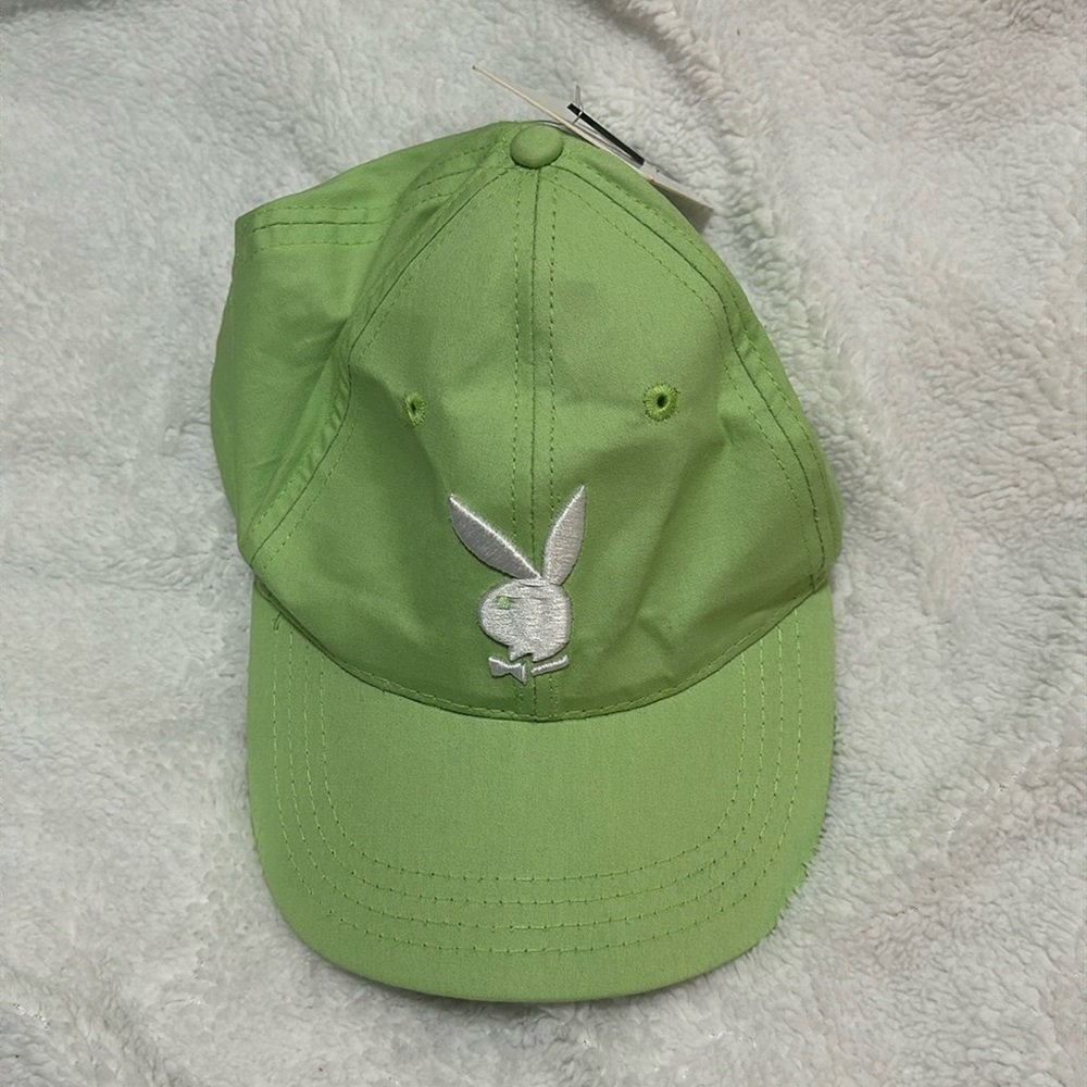 Green Playboy Bunny Snap Back Hat